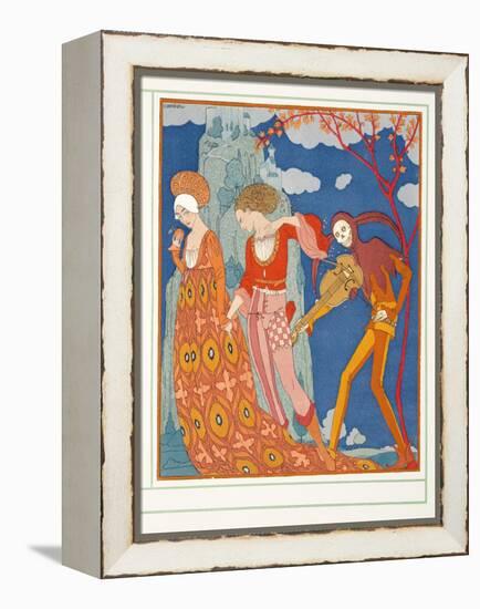 L'amour, Le Desir, at La Mort, from Personages De Comedie, Pub. 1922 (Pochoir Print)-Georges Barbier-Framed Premier Image Canvas