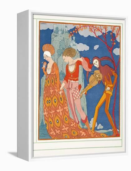 L'amour, Le Desir, at La Mort, from Personages De Comedie, Pub. 1922 (Pochoir Print)-Georges Barbier-Framed Premier Image Canvas