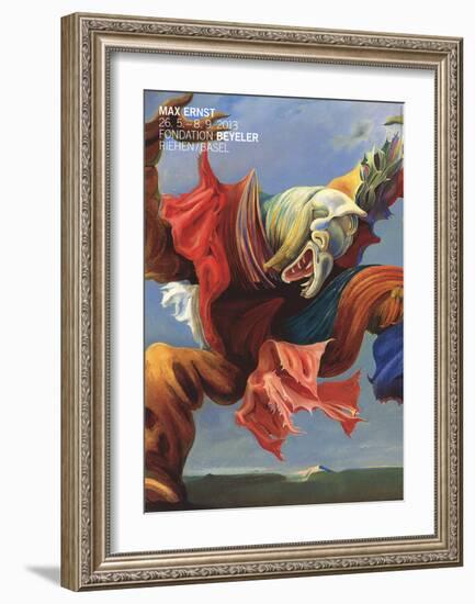 L'Ange du Foyer (Le Triomphe du Surrealisme) (No Text)-Max Ernst-Framed Art Print
