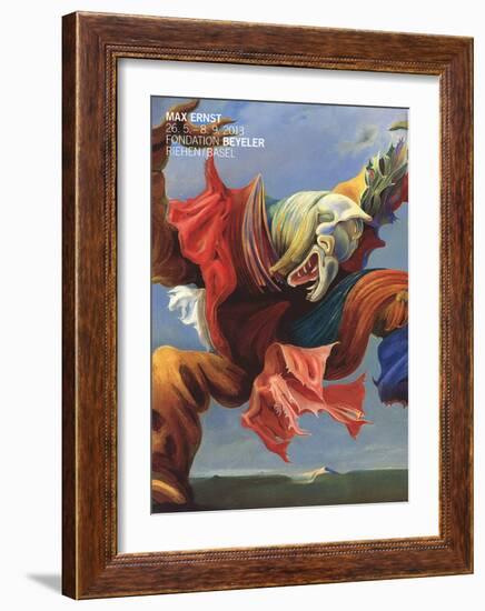 L'Ange du Foyer (Le Triomphe du Surrealisme) (No Text)-Max Ernst-Framed Art Print