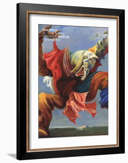 L'Ange du Foyer (Le Triomphe du Surrealisme) (No Text)-Max Ernst-Framed Art Print