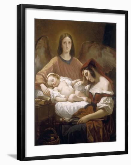 L'Ange gardien-Henri Decaisne-Framed Giclee Print