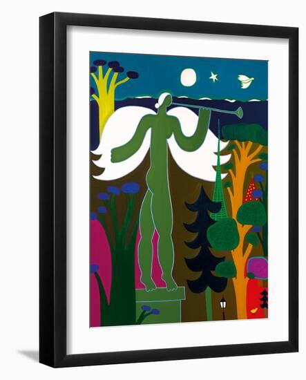 L'ange joue de la trompette sur le toit du Musee d'Art et d'Histoire, 2015-Cristina Rodriguez-Framed Giclee Print