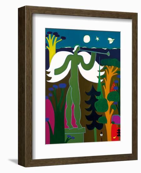 L'ange joue de la trompette sur le toit du Musee d'Art et d'Histoire, 2015-Cristina Rodriguez-Framed Giclee Print