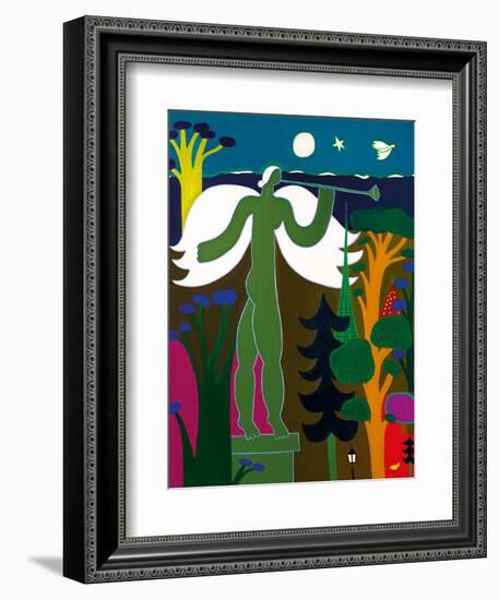 L'ange joue de la trompette sur le toit du Musee d'Art et d'Histoire, 2015-Cristina Rodriguez-Framed Giclee Print