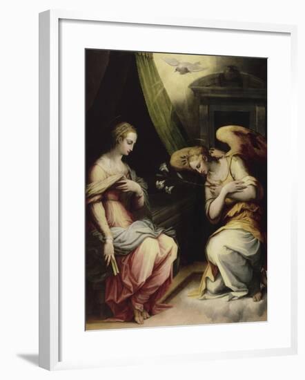 L'Annonciation (partie centrale d'un triptyque)-Giorgio Vasari-Framed Giclee Print