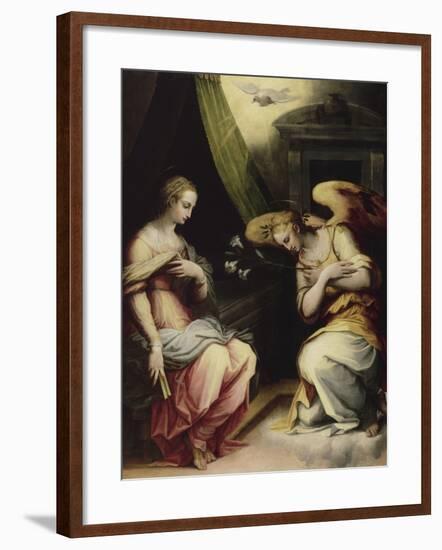 L'Annonciation (partie centrale d'un triptyque)-Giorgio Vasari-Framed Giclee Print