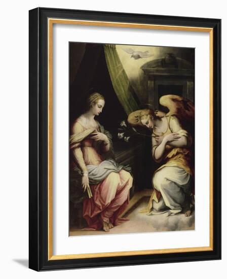 L'Annonciation (partie centrale d'un triptyque)-Giorgio Vasari-Framed Giclee Print