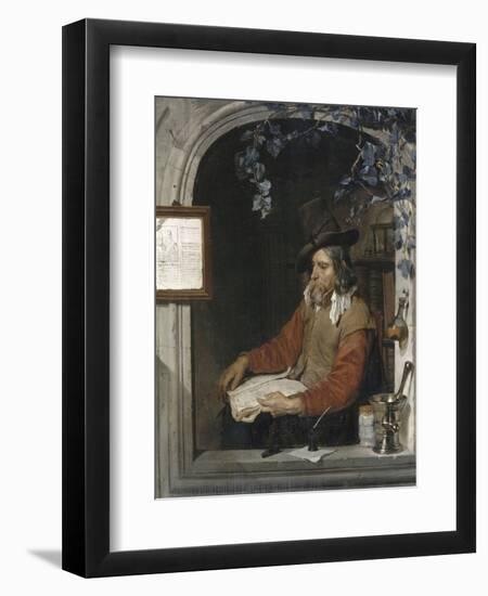 L'Apothicaire, dit aussi le Chimiste-Gabriel Metsu-Framed Giclee Print