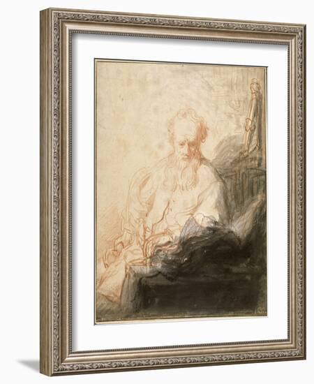 L'Apôtre saint Paul méditant-Rembrandt van Rijn-Framed Giclee Print