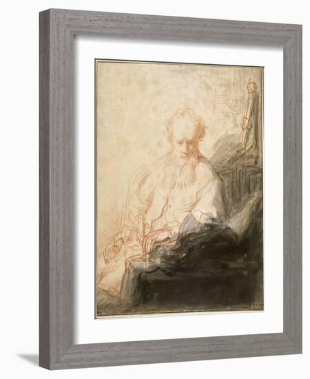 L'Apôtre saint Paul méditant-Rembrandt van Rijn-Framed Giclee Print