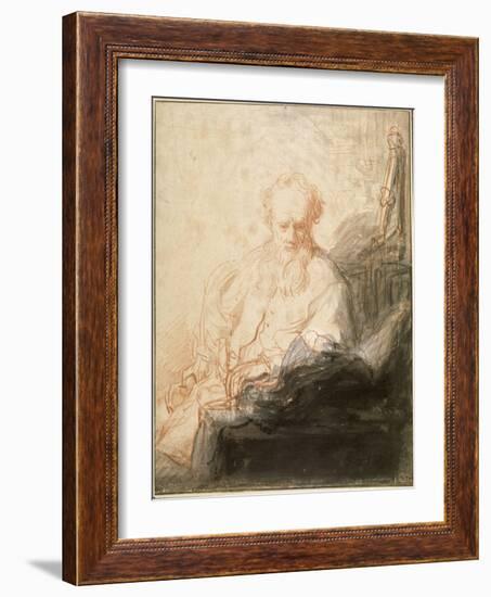 L'Apôtre saint Paul méditant-Rembrandt van Rijn-Framed Giclee Print