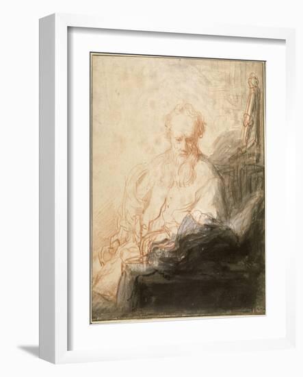 L'Apôtre saint Paul méditant-Rembrandt van Rijn-Framed Giclee Print