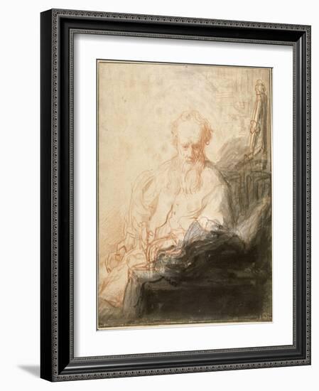 L'Apôtre saint Paul méditant-Rembrandt van Rijn-Framed Giclee Print