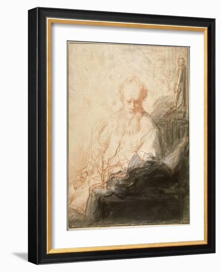 L'Apôtre saint Paul méditant-Rembrandt van Rijn-Framed Giclee Print