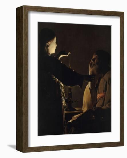 L'Apparition de l'ange à saint Joseph, dit aussi Le Songe de saint Joseph-Georges de La Tour-Framed Giclee Print