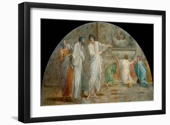 L'apparition De Saint Diego D'alcala (1400-1463) Au Dessus De Son Tombeau (Apparition of Saint Dida-Annibale Carracci-Framed Giclee Print