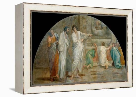 L'apparition De Saint Diego D'alcala (1400-1463) Au Dessus De Son Tombeau (Apparition of Saint Dida-Annibale Carracci-Framed Premier Image Canvas