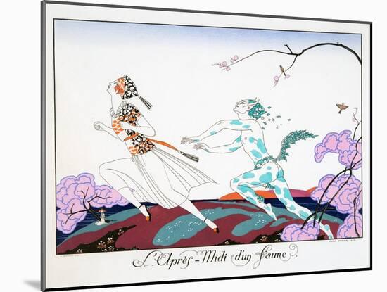 L'Après-Midi D'Un Faune, 1920-Georges Barbier-Mounted Giclee Print