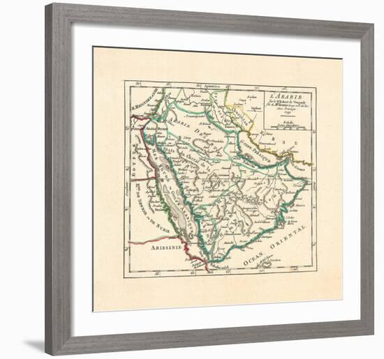 L'Arabie, 1749-Robert De Vaugondy-Framed Premium Giclee Print