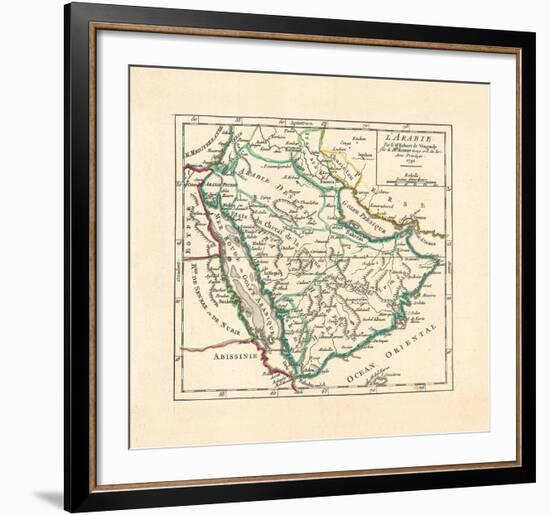 L'Arabie, 1749-Robert De Vaugondy-Framed Premium Giclee Print