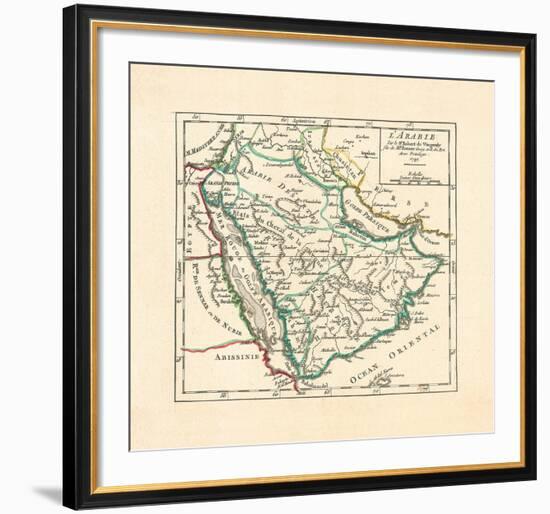 L'Arabie, 1749-Robert De Vaugondy-Framed Premium Giclee Print