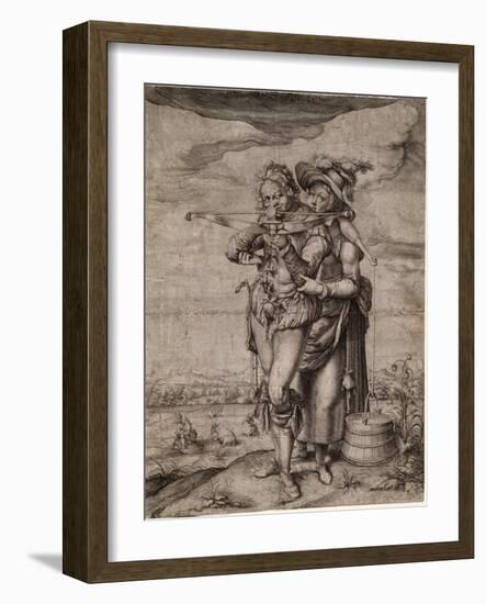 L'arbaletrier Et La Laitiere - the Crossbowman and the Milkmaid - Gheyn, Jacques De, the Younger (J-Jacques II de Gheyn-Framed Giclee Print