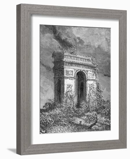 L'Arc De Triomphe as a Ruin, 19th Century-Édouard Riou-Framed Giclee Print