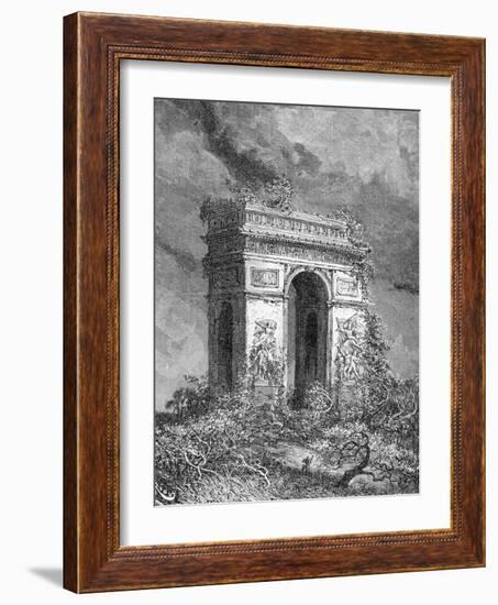 L'Arc De Triomphe as a Ruin, 19th Century-Édouard Riou-Framed Giclee Print