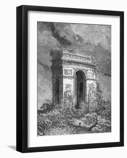 L'Arc De Triomphe as a Ruin, 19th Century-Édouard Riou-Framed Giclee Print