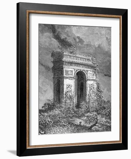 L'Arc De Triomphe as a Ruin, 19th Century-Édouard Riou-Framed Giclee Print