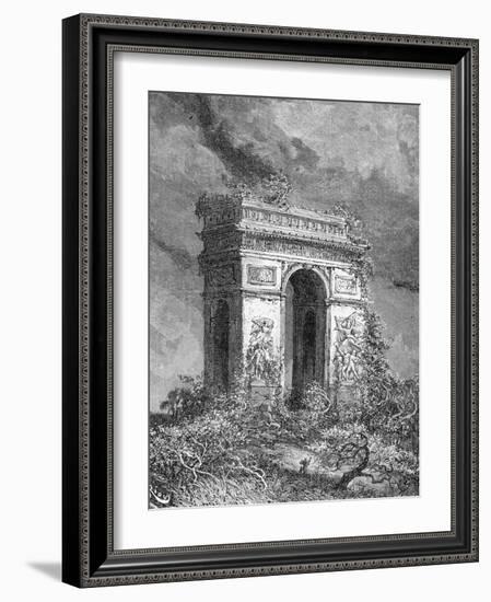 L'Arc De Triomphe as a Ruin, 19th Century-Édouard Riou-Framed Giclee Print