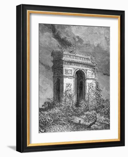 L'Arc De Triomphe as a Ruin, 19th Century-Édouard Riou-Framed Giclee Print