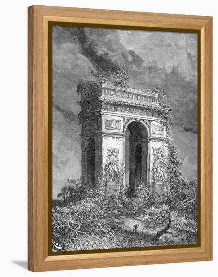 L'Arc De Triomphe as a Ruin, 19th Century-Édouard Riou-Framed Premier Image Canvas