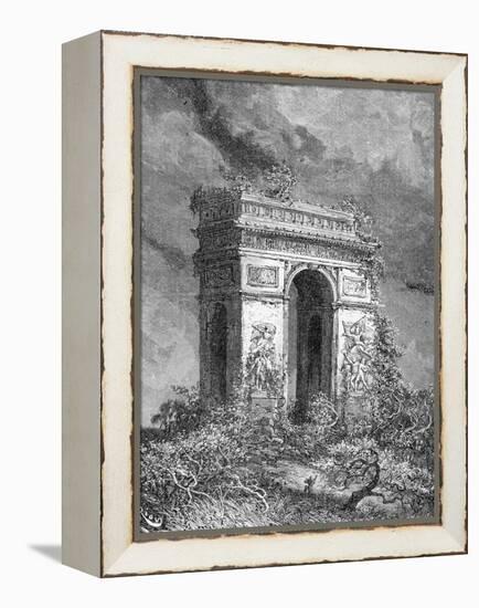 L'Arc De Triomphe as a Ruin, 19th Century-Édouard Riou-Framed Premier Image Canvas