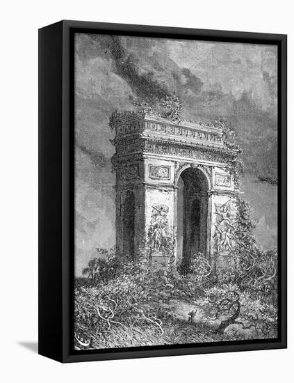 L'Arc De Triomphe as a Ruin, 19th Century-Édouard Riou-Framed Premier Image Canvas