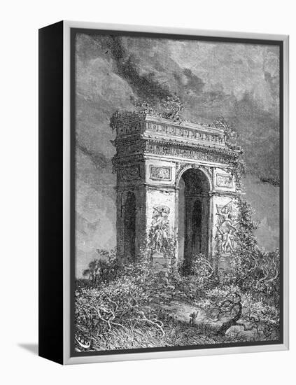 L'Arc De Triomphe as a Ruin, 19th Century-Édouard Riou-Framed Premier Image Canvas