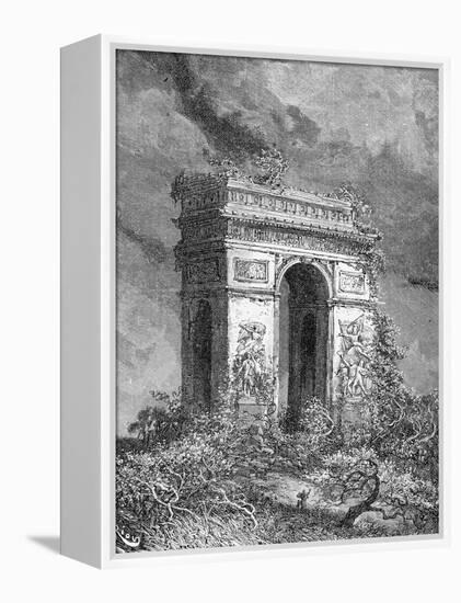 L'Arc De Triomphe as a Ruin, 19th Century-Édouard Riou-Framed Premier Image Canvas