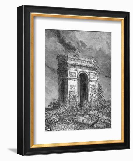 L'Arc De Triomphe as a Ruin, 19th Century-Édouard Riou-Framed Giclee Print