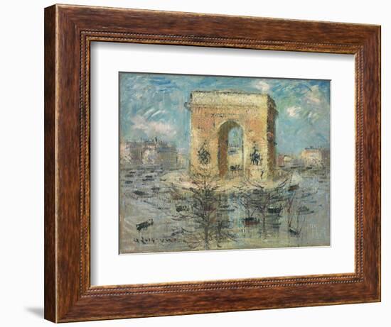 L'arc De Triomphe, La Place De L'etoile, 1929 (Oil on Canvas)-Gustave Loiseau-Framed Giclee Print