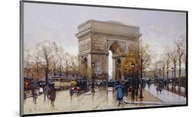 L'Arc de Triomphe, Paris-Eugene Galien-Laloue-Mounted Premium Giclee Print