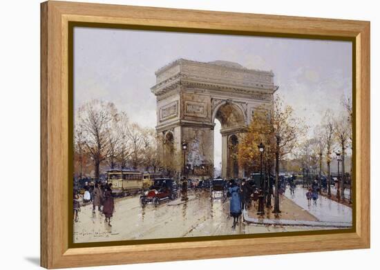 L'Arc De Triomphe, Paris-Eugene Galien-Laloue-Framed Premier Image Canvas