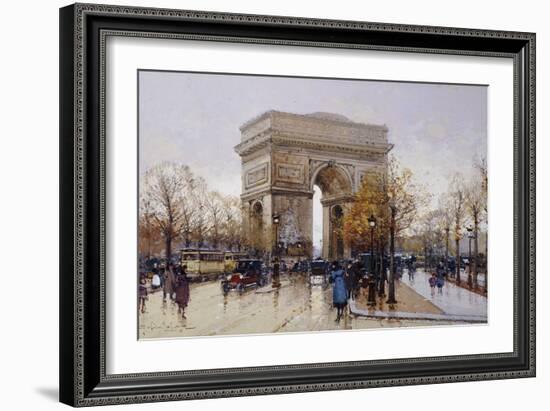 L'Arc De Triomphe, Paris-Eugene Galien-Laloue-Framed Giclee Print