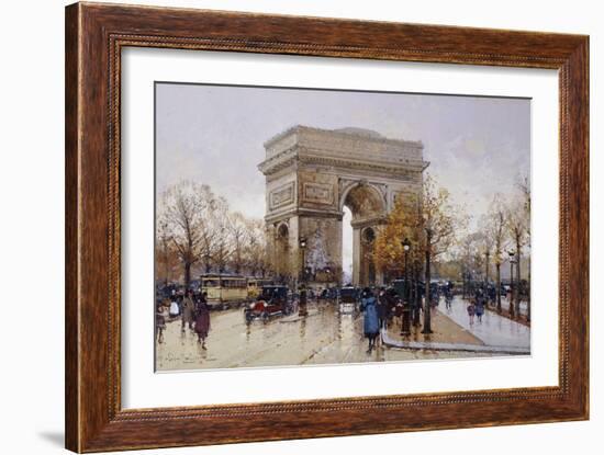 L'Arc de Triomphe, Paris-Eugene Galien-Laloue-Framed Giclee Print