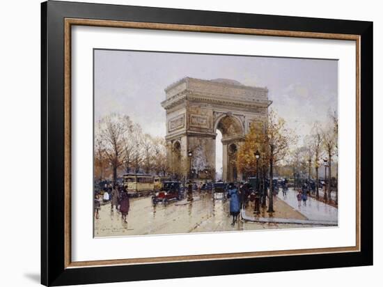 L'Arc de Triomphe, Paris-Eugene Galien-Laloue-Framed Giclee Print