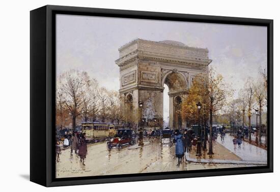 L'Arc de Triomphe, Paris-Eugene Galien-Laloue-Framed Premier Image Canvas