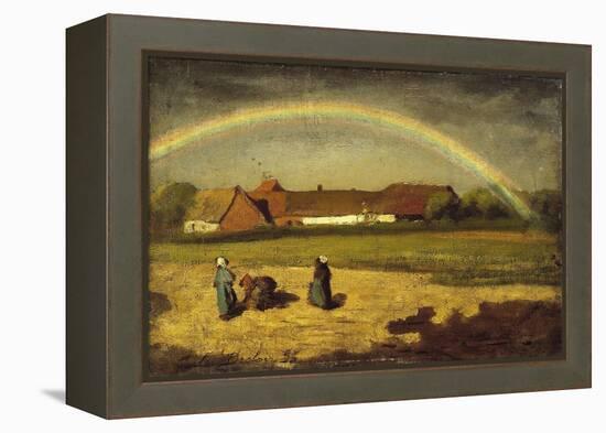 L'arc-en-ciel à Courrières-Jules Breton-Framed Premier Image Canvas