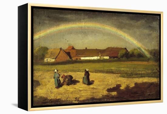 L'arc-en-ciel à Courrières-Jules Breton-Framed Premier Image Canvas