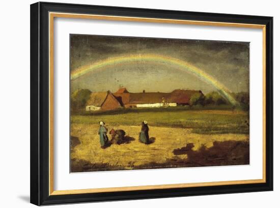 L'arc-en-ciel à Courrières-Jules Breton-Framed Giclee Print