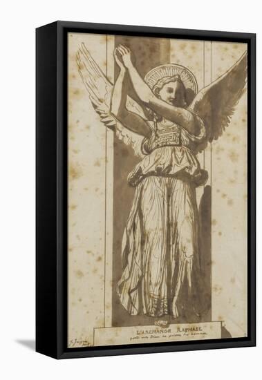 L'archange Raphaël porte vers Dieu les prières des hommes-Jean-Auguste-Dominique Ingres-Framed Premier Image Canvas